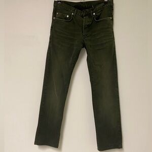 Dior Men's Dark Green Straight Jeans